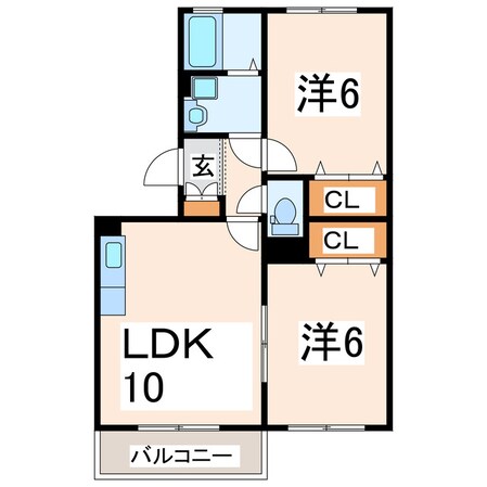 エスポワール長嶺の物件間取画像